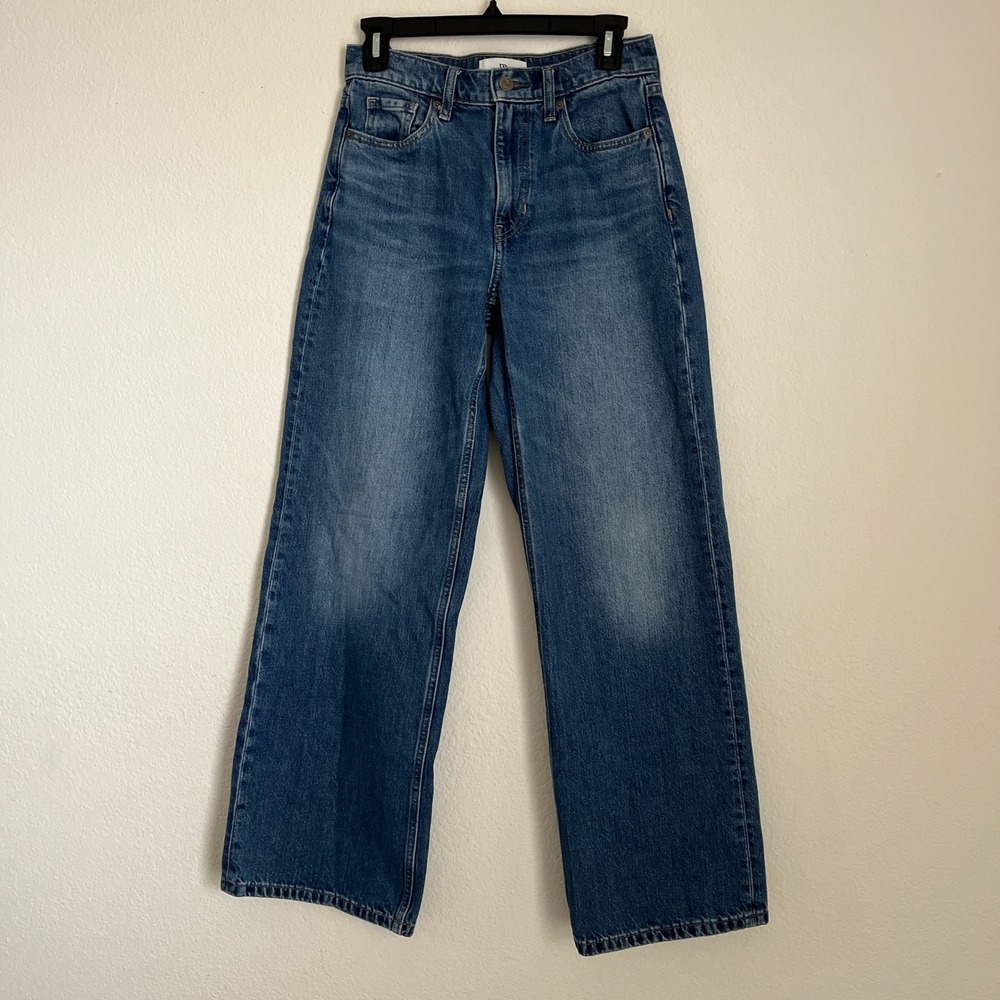 BR (Banana Republic) wide leg /Straight Leg‎ Jeans Size 26 High Rise Medium Wash